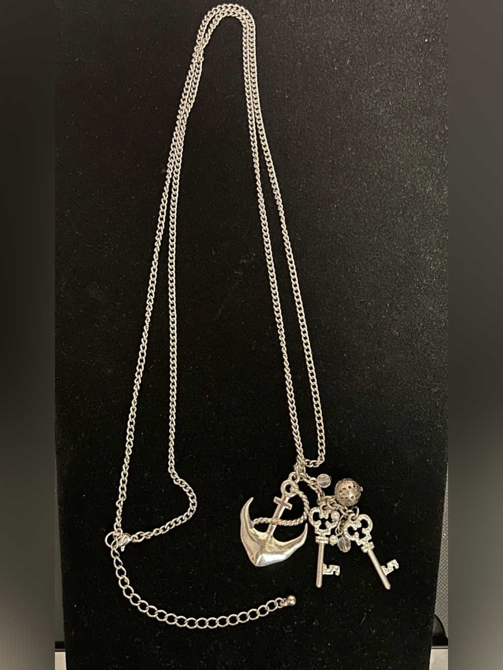 Nautical Theme Necklace Silver Tone